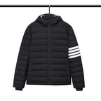 Thom BrownePremium Short Down Jacket - 90% Duck Down with Drawstring Hood