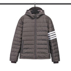 Thom BrownePremium Short Down Jacket - 90% Duck Down with Drawstring Hood