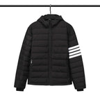 Thom BrownePremium Short Down Jacket - 90% Duck Down with Drawstring Hood