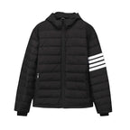 Thom BrownePremium Short Down Jacket - 90% Duck Down with Drawstring Hood