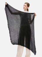 Black CloudPuff Cashmere Scarf