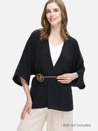 Black Silk Relax Cardigan