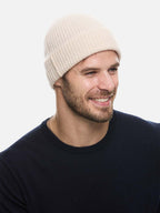Beige Cashmere Beanie