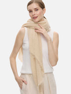 Beige CloudPuff Cashmere Scarf