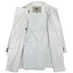 Burberry London Pinstripe Trench Coat Medium