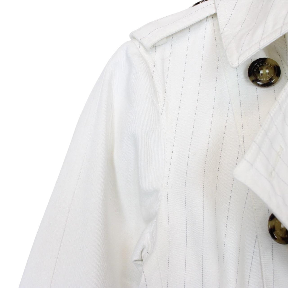 Burberry London Pinstripe Trench Coat Medium