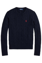 POLO RALPH LAUREN Maglia a girocollo in cotone a trecce