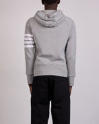 Thom Browne Classic Loopback 4 Bar Zip Hoodie Light Grey