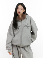 Chic Fur Zip-Up Hoodie CN416